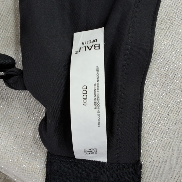 Bali Minimizer Black Bra - Picture 7 of 14